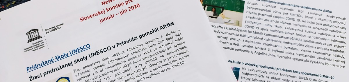 Newsletter Slovenskej komisie pre UNESCO